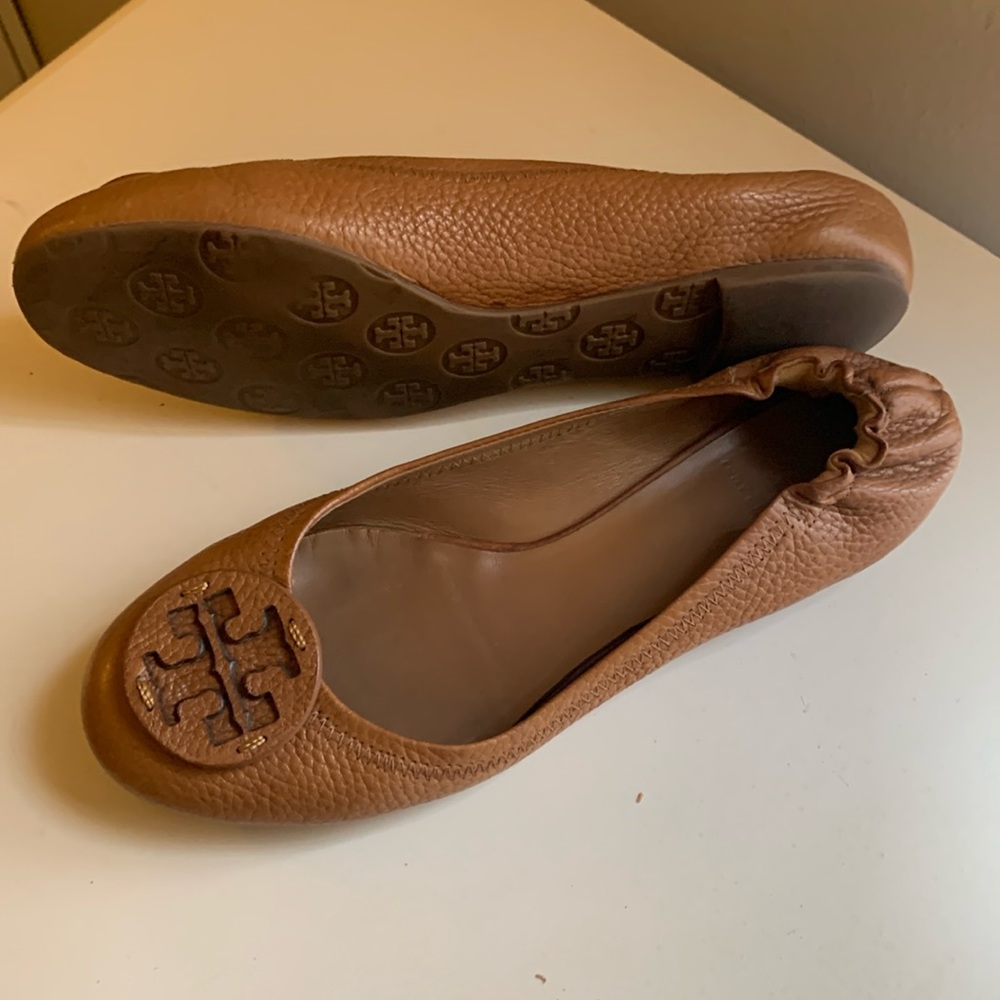 Tory Birch Tan Leather Flat Shoes/Ballerina Size 7